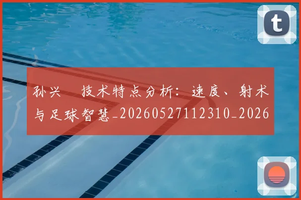 孙兴慜技术特点分析:速度、射术与足球智慧_20260527112310_20260609174737